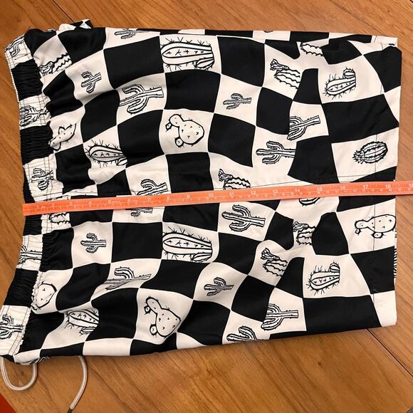 Negative Space Swim Shorts Size XL Cactus Black Checker Trunks - Picture 8 of 9